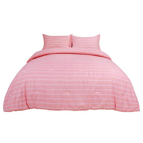 PiccoCasa 3pcs Floral Bedding Set Duvet Bed Sets Down Alternative Comforter with